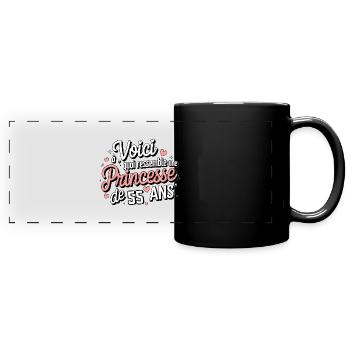 Princess 55 years old - Full Colour Panoramic Mug - black - Front