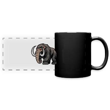 Mammut Bande dessinée - Mug panoramique uni - noir - Devant