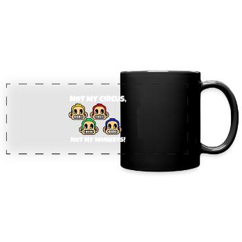 Monkey_statment_one - Mug panoramique uni - noir - Devant