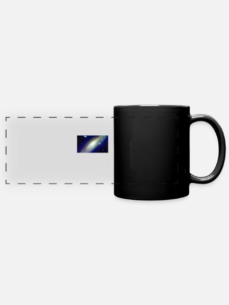 Galaxy - Panorama-Tasse farbig - Schwarz