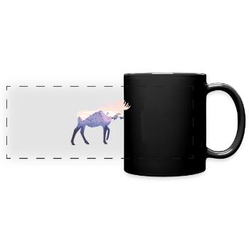 elk - Full Colour Panoramic Mug - black - Front