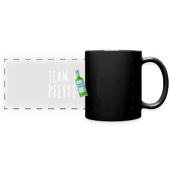 Pfefferminz Likör Pfeffi Vatertag Sauf - Panorama-Tasse farbig - Schwarz - Vorne