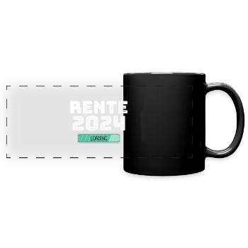 Rentner 2024 Ruhestand 2024 Der Countdown läuft - Panorama-Tasse farbig - Schwarz - Vorne