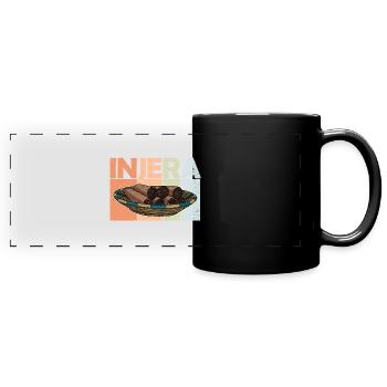 National Äthiopische Küche Brot Backen Injera - Panorama-Tasse farbig - Schwarz - Vorne