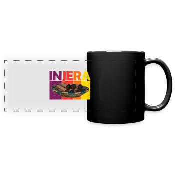 National Äthiopische Küche Brot Backen Injera - Panorama-Tasse farbig - Schwarz - Vorne