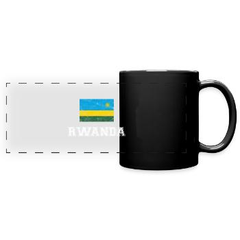 Ruanda Flagge Kinyarwanda Afrika Geschenk - Panorama-Tasse farbig - Schwarz - Vorne