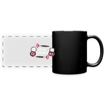 Girl Makeup - Full Colour Panoramic Mug - black - Front