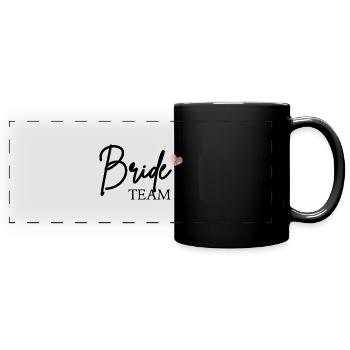 Team Bride - Panorama-Tasse farbig - Schwarz - Vorne