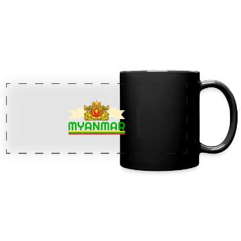 Myanmar Urlaub Birma Birmanisch Asien Reise - Panorama-Tasse farbig - Schwarz - Vorne