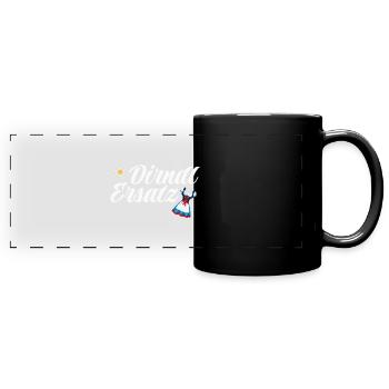 Dirndl Ersatz - Panorama-Tasse farbig - Schwarz - Vorne