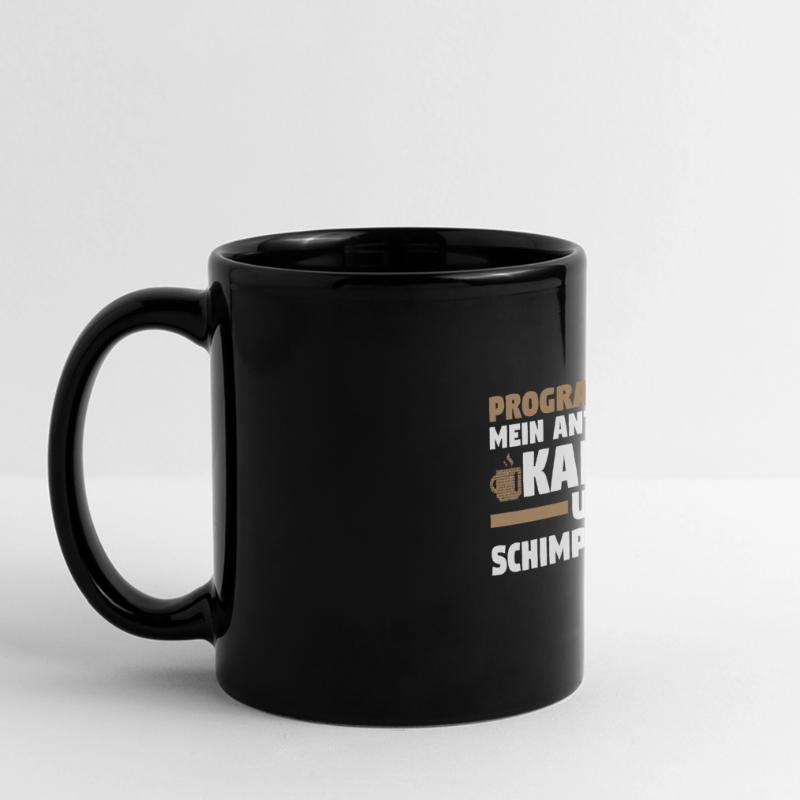 Programmieren Entwickler Coder Kaffee Programmiere Panorama-Tasse farbig