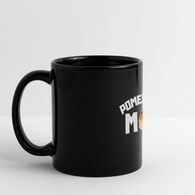 Zwergspitz Mama Hunde Muttertag Geschenk Spitz Panorama-Tasse farbig