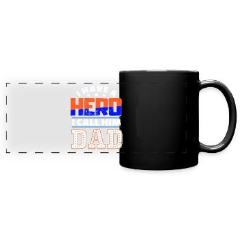 Ich habe eine Held - Papa - Full Colour Panoramic Mug - black - Front