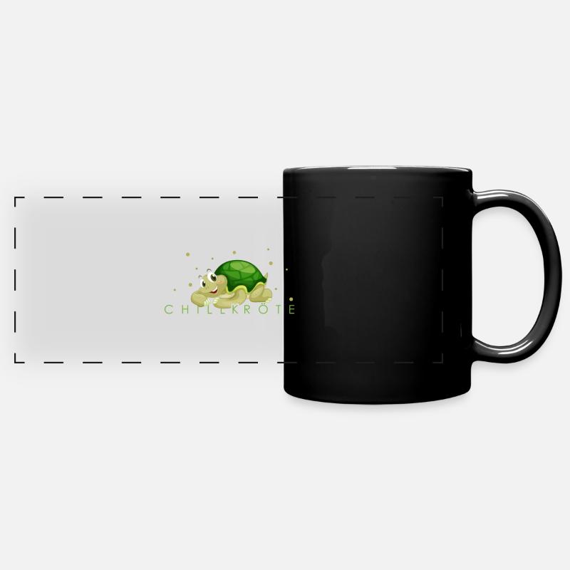 Chill toad turtle - Full Colour Panoramic Mug - black