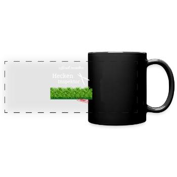 Garden Dear Hedges Inspector Hedge Trimmer - Full Colour Panoramic Mug - black - Front