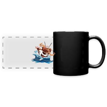 Japanische Suppe - Panorama-Tasse farbig - Schwarz - Vorne