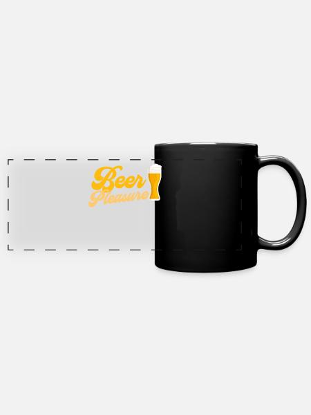 Bier Bierzelt - Panorama-Tasse farbig - Schwarz