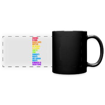 Science is Real Black Lives Matter - Full Colour Panoramic Mug - black - Front