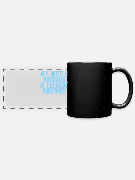 Ehemann - Panorama-Tasse farbig - Schwarz