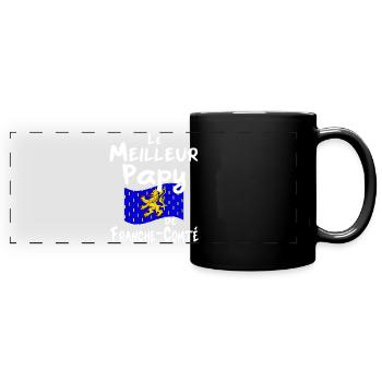 Le Meilleur Papy de Franche-Comté - Mug panoramique uni - noir - Devant