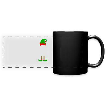 Custom Elf Customes Add Your Text - Panorama-Tasse farbig - Schwarz - Vorne