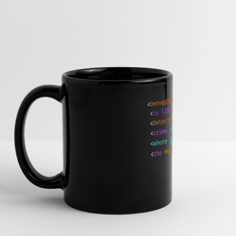 99 Little Bugs In The Code Programmierer Coding Panorama-Tasse farbig