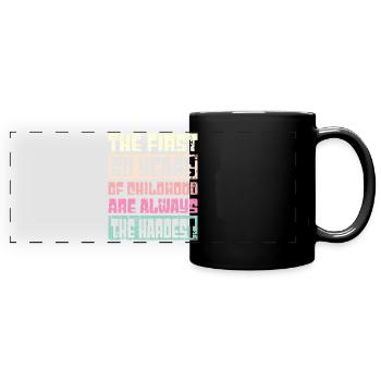 60. Geburtstag lustiges Sprichwort Geschenk Alter 60 Männer & Frauen - Panorama-Tasse farbig - Schwarz - Vorne