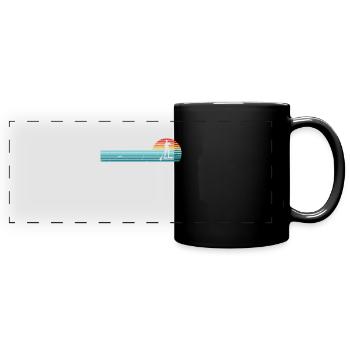 Paddleboarding Retro Sunset Paddleboard - Panorama-Tasse farbig - Schwarz - Vorne