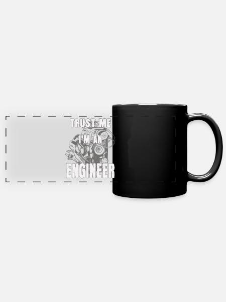I'm an engineer - Panorama-Tasse farbig - Schwarz