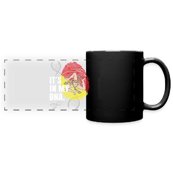 Sizilien Sicilia Flagge - Panorama-Tasse farbig - Schwarz - Vorne