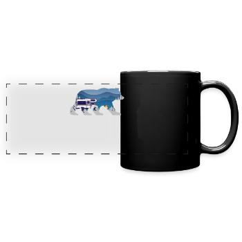 Camping Bear Motorhome - Panorama-Tasse farbig - Schwarz - Vorne