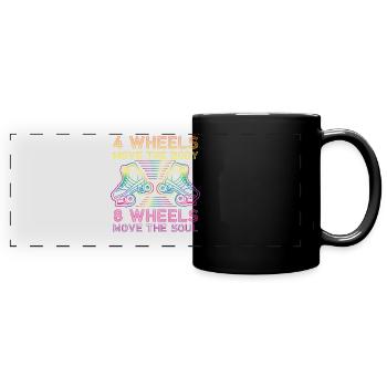 Cool Roller Skating Skate Girl - Full Colour Panoramic Mug - black - Front