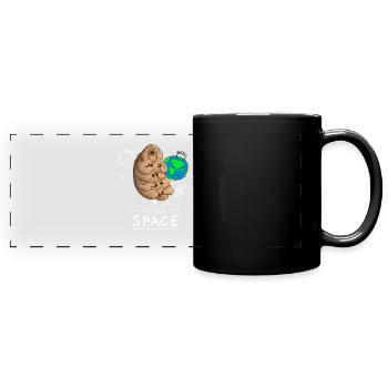 Voler dans l’espace - Mug panoramique uni - noir - Devant