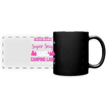 Super Sexy Camping Lady Motorhome - Mug panoramique uni - noir - Devant