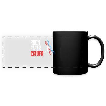 Genetic Editing Crispr Rock Paper - Full Colour Panoramic Mug - black - Front