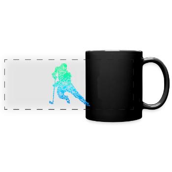Eishockey Eishockeyspieler Jungen Kinder - Panorama-Tasse farbig - Schwarz - Vorne