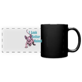 I look better naked Sphynx Katze Nacktkatze - Panorama-Tasse farbig - Schwarz - Vorne