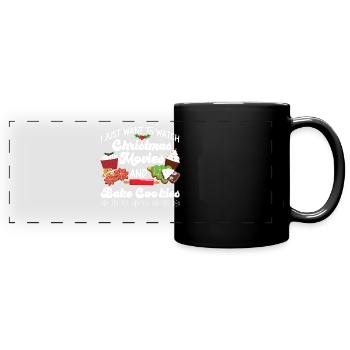 Cuire au four des biscuits de film de Noël - Mug panoramique uni - noir - Devant