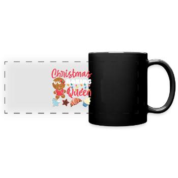 Cuire au four du pain d’épices de Noël - Mug panoramique uni - noir - Devant
