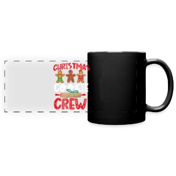 Cuire au four des biscuits de Noël - Mug panoramique uni - noir - Devant