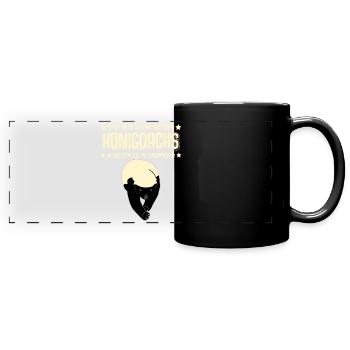 Honigdachs Witz Badger Honig Dachs - Panorama-Tasse farbig - Schwarz - Vorne