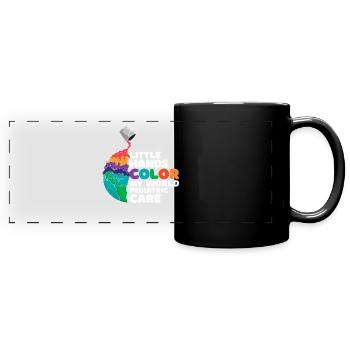 Kinderkrankenpflege Kinderkrankenschwester - Panorama-Tasse farbig - Schwarz - Vorne