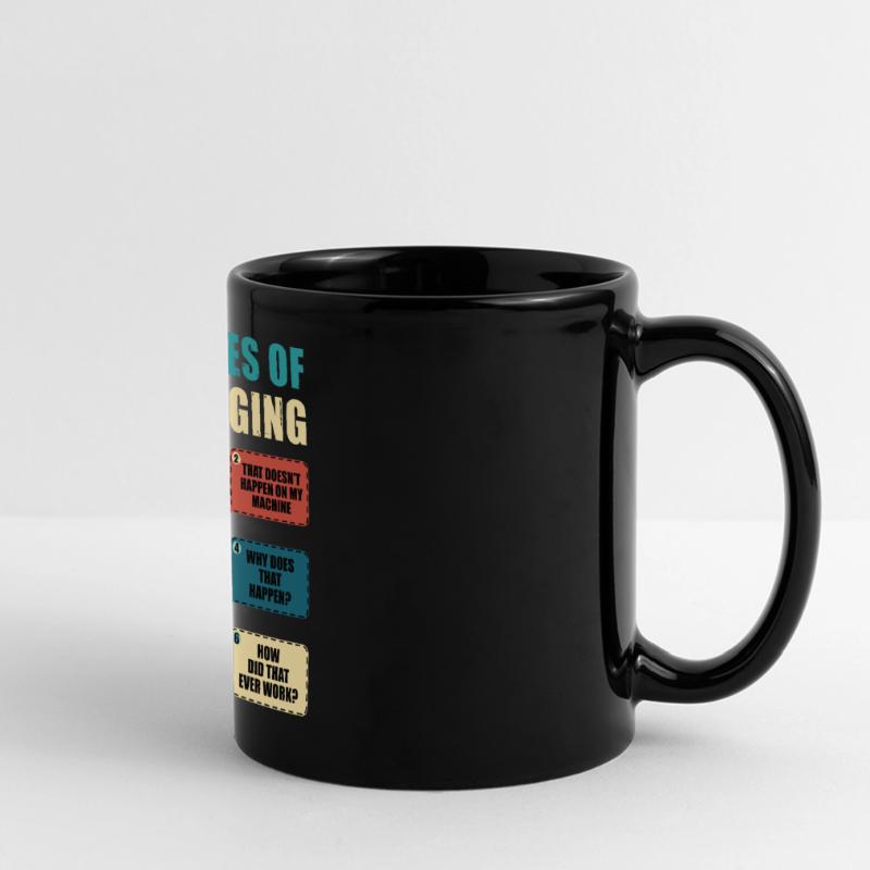 Programmieren Debugging Lustiges Programmierergeschenk Panorama-Tasse farbig