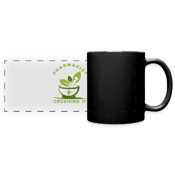 Apotheke Apotheker - Panorama-Tasse farbig - Schwarz - Vorne