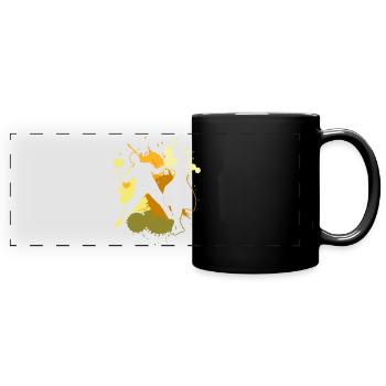Boogie Woogie Tänzer Tanzen Swing - Panorama-Tasse farbig - Schwarz - Vorne