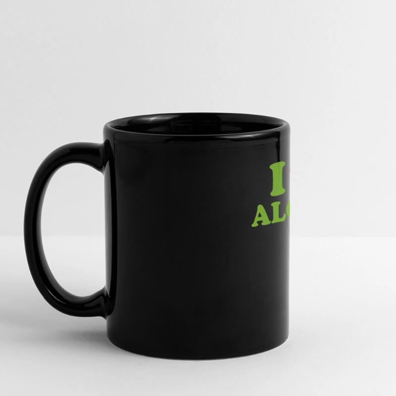 I love algae, algae diatom Panorama-Tasse farbig