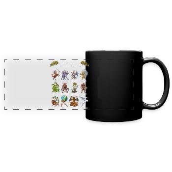Monster der antiken griechischen Mythologie - Panorama-Tasse farbig - Schwarz - Vorne