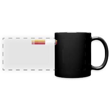 Synthesizer Retro Modular Synthesizers - Full Colour Panoramic Mug - black - Front