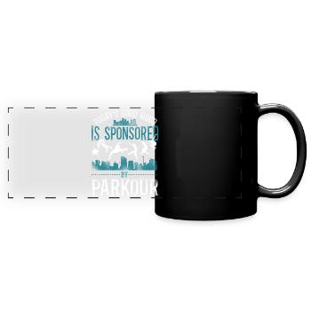 Parkour Free Running Traceur - Panorama-Tasse farbig - Schwarz - Vorne