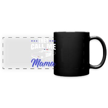 They call me Mom Police Officer Law Enforcement - Full Colour Panoramic Mug - black - Front